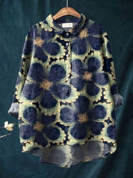 Monette | Women's Floral Short Sleeve Blouse - Floral 9