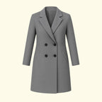 Monica | Women's Double-Breasted Coat with Lapels, Elegant Autumn Coat | The Dress Cellar