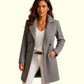 Monica | Women's Double-Breasted Coat with Lapels, Elegant Autumn Coat | The Dress Cellar