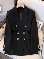 Monroe | Women's Double-Breasted Blazer - Black