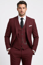 Albert | Men's Three-Piece Tailored Suit, Jacket Vest Pants | The Dress Cellar