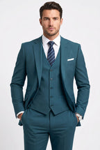 Albert | Men's Three-Piece Tailored Suit, Jacket Vest Pants | The Dress Cellar