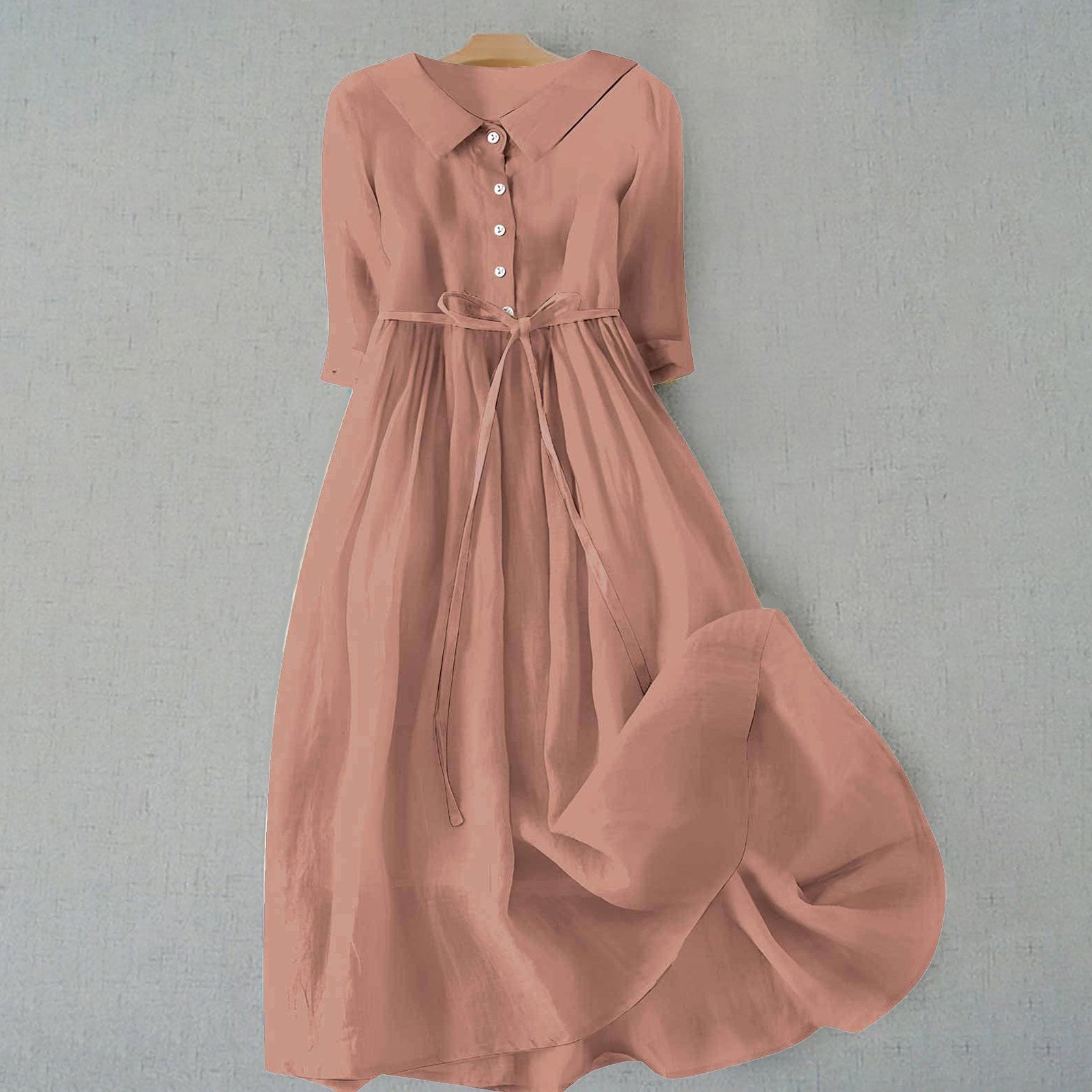 Morgan | Women's Casual Everyday Dress - Light Brown