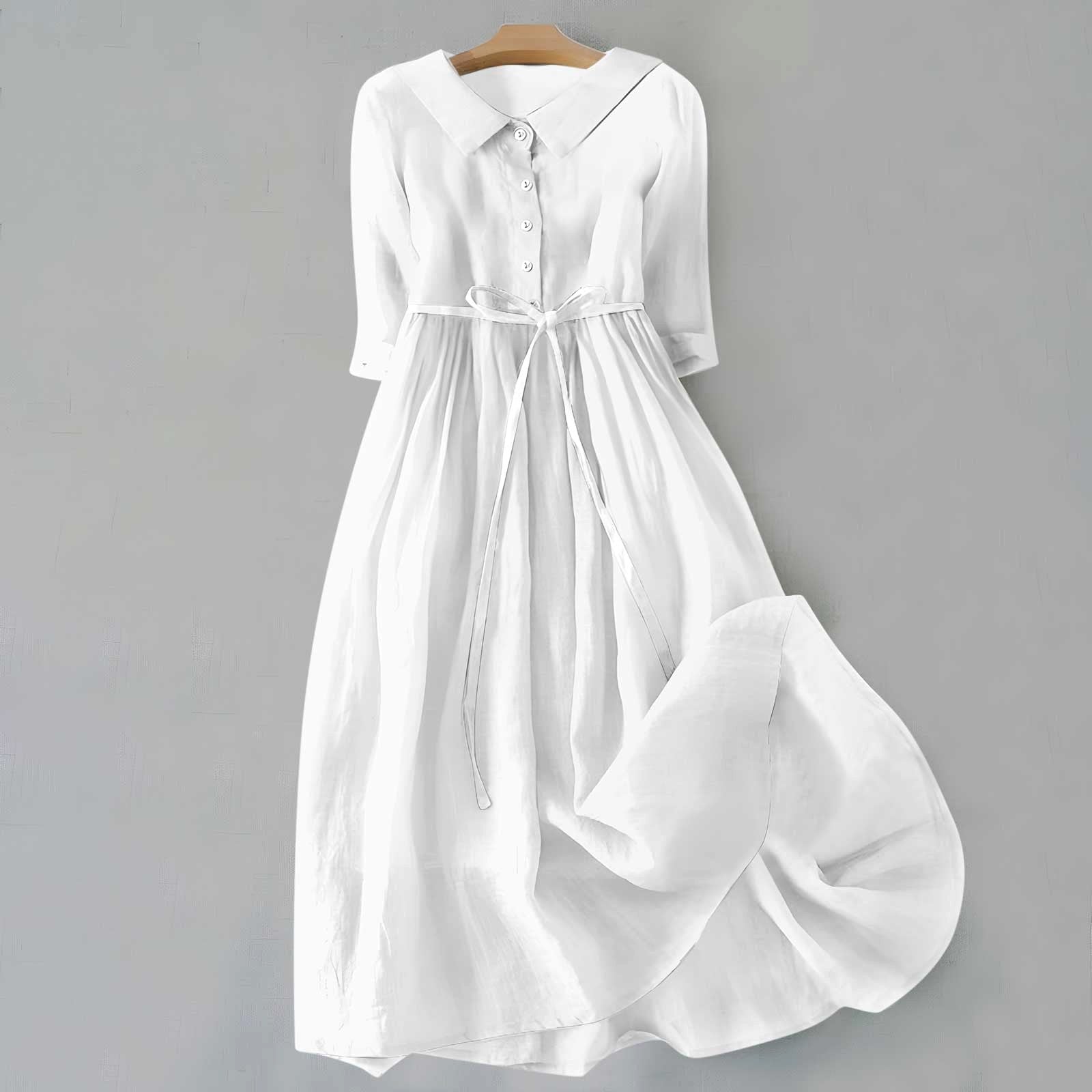 Morgan | Women's Casual Everyday Dress - White