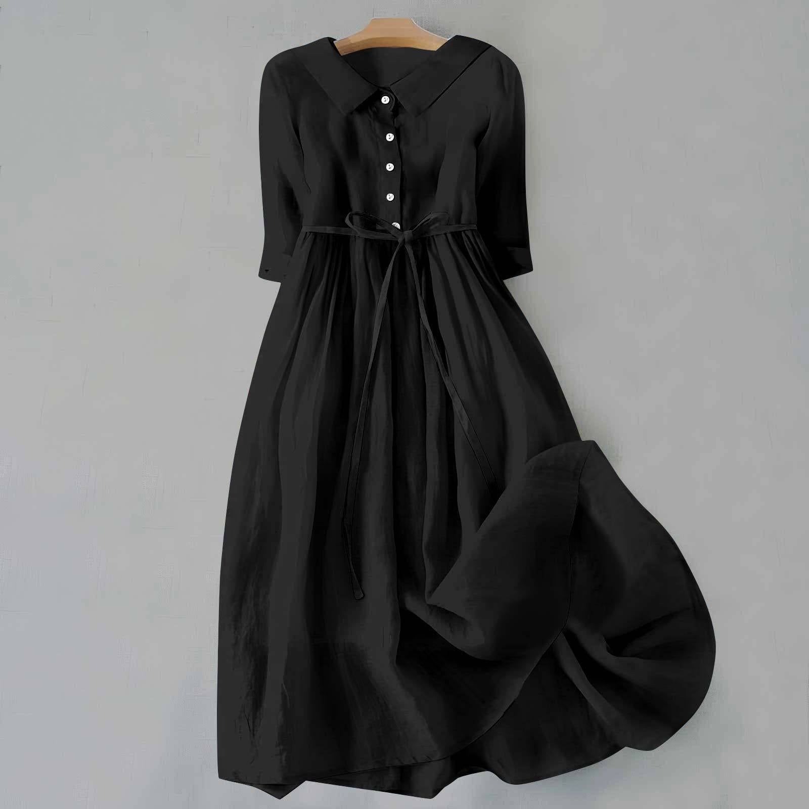 Morgan | Women's Casual Everyday Dress - Black