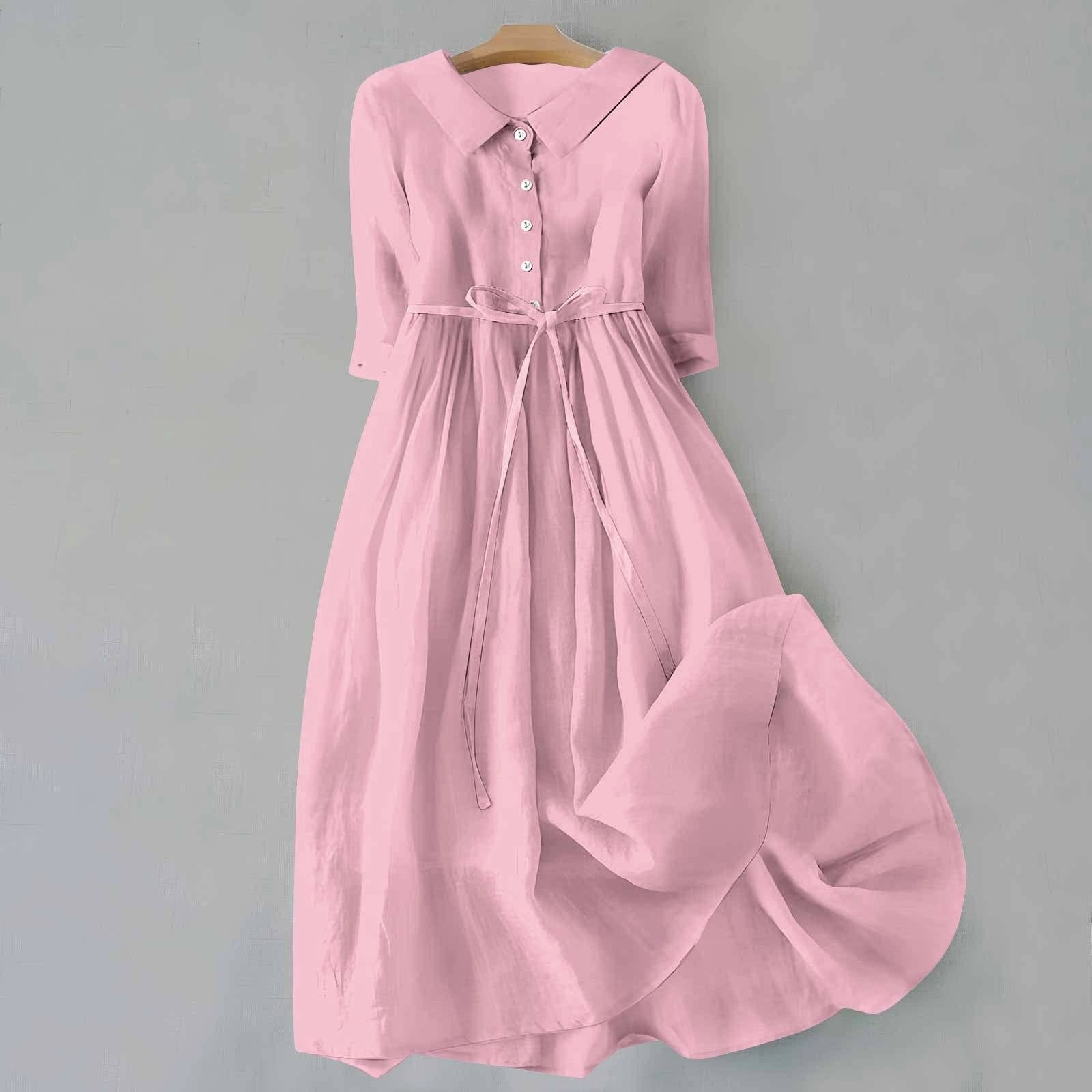 Morgan | Women's Casual Everyday Dress - Pink