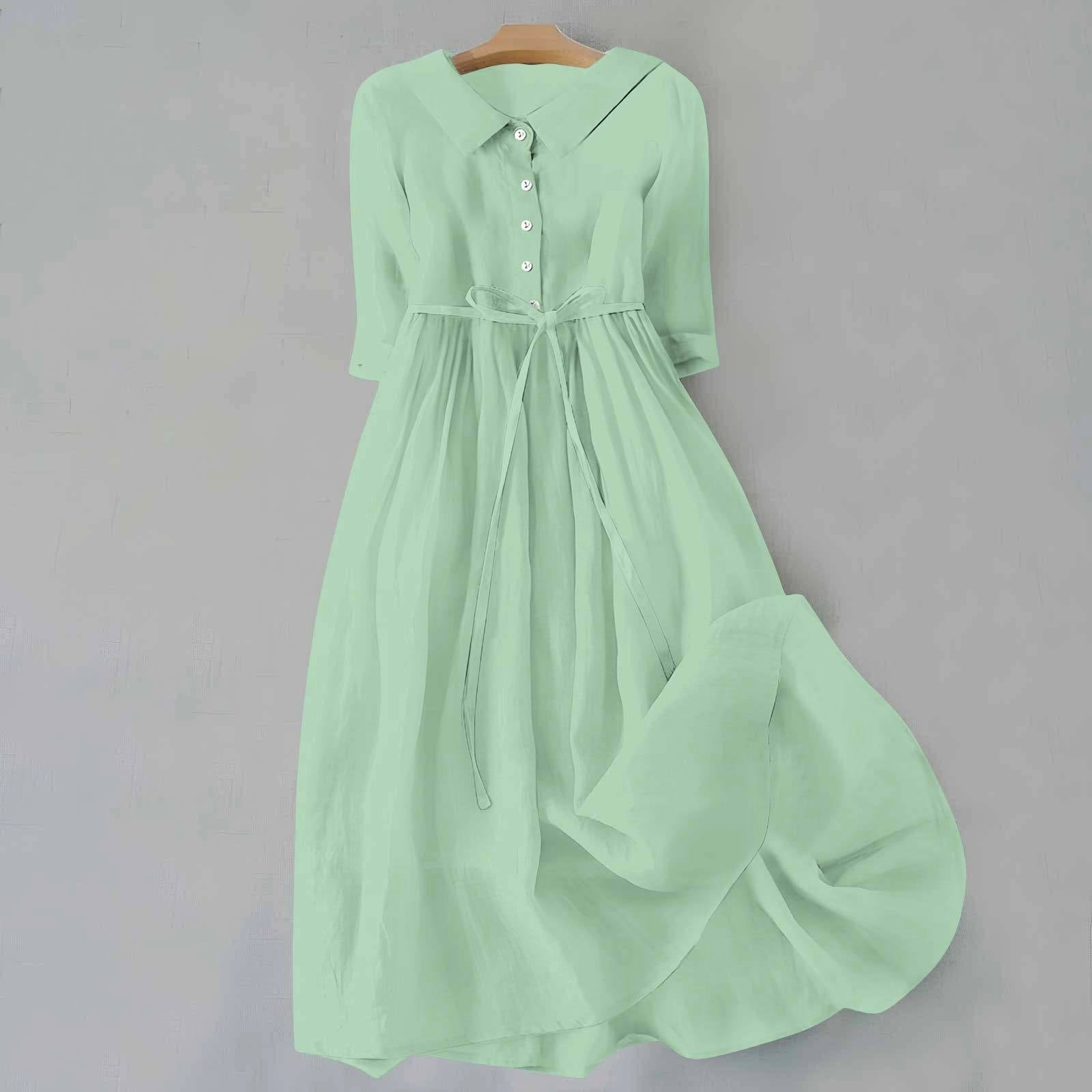 Morgan | Women's Casual Everyday Dress - Light Green