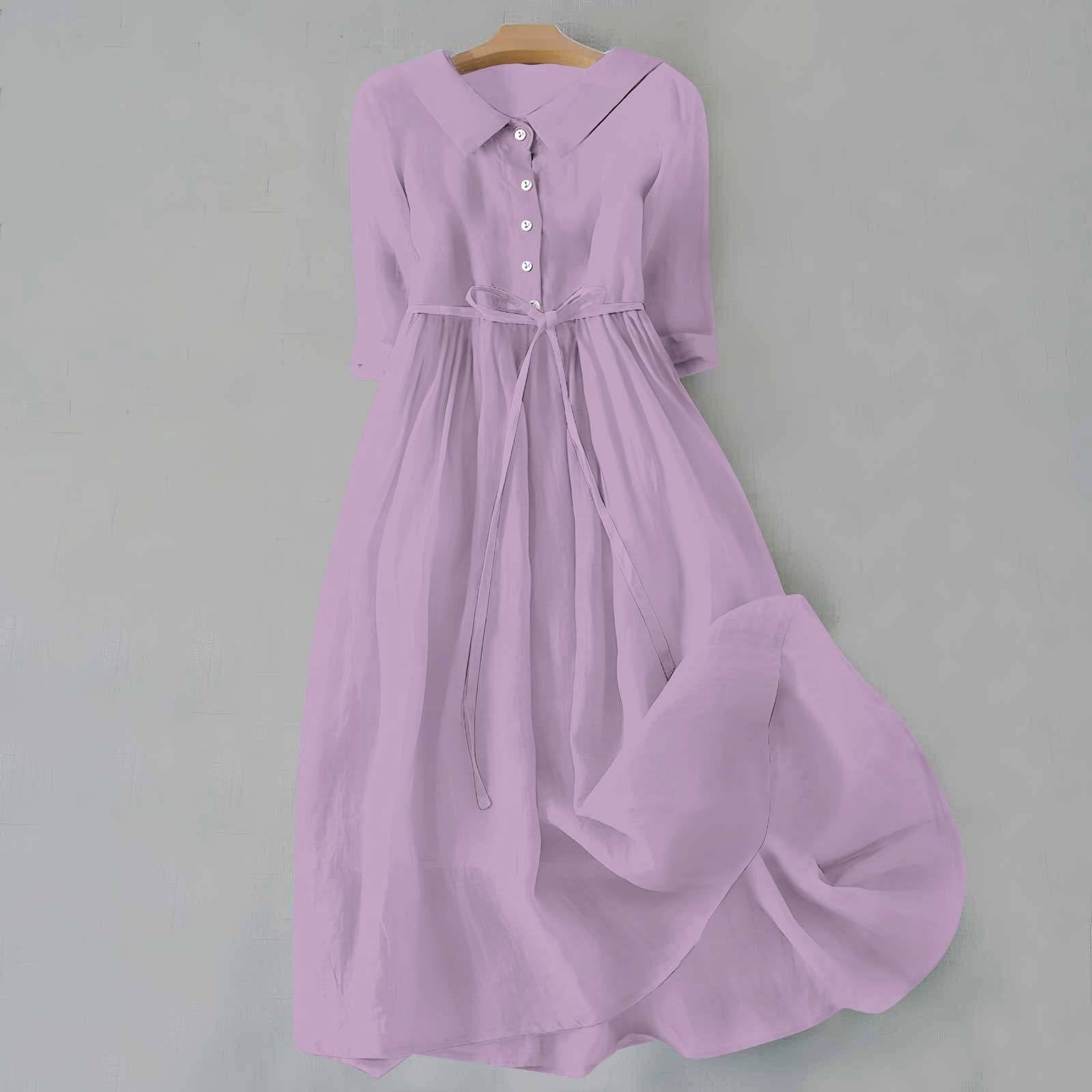 Morgan | Women's Casual Everyday Dress - Purple