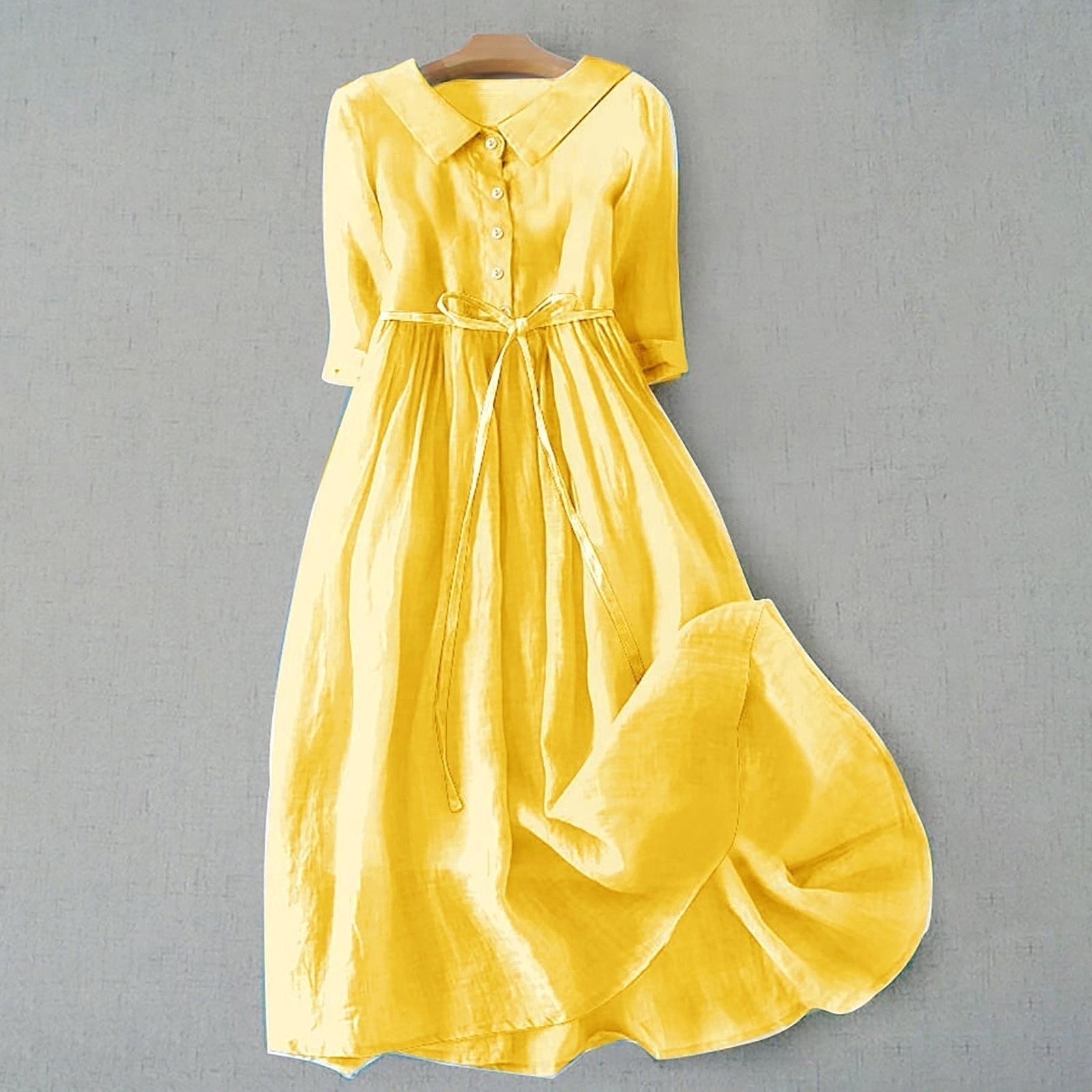 Morgan | Women's Casual Everyday Dress - Yellow
