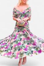 Natalie | Women's Floral V-Neck Midi Dress - image 11