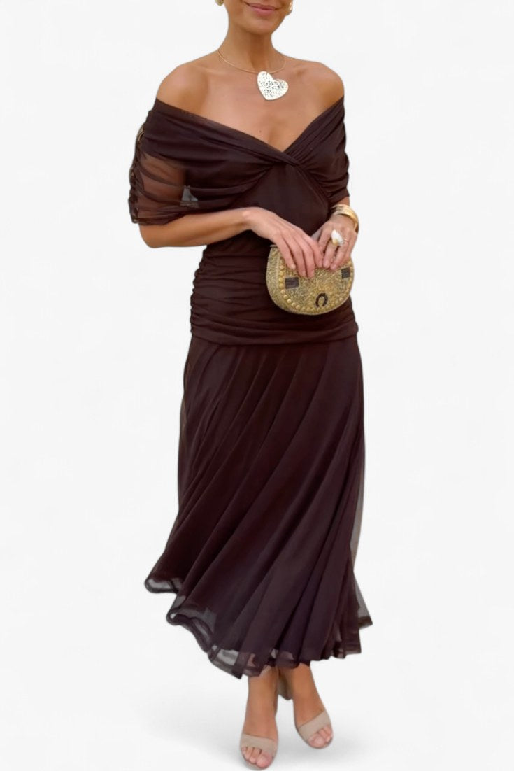 Natalie | Women's Floral V-Neck Midi Dress - image 7