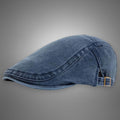 Natalie | Women's Vintage Cotton Beret, Breathable One-Size Hat | The Dress Cellar | Blue