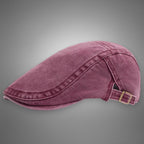 Natalie | Women's Vintage Cotton Beret, Breathable One-Size Hat | The Dress Cellar | Red