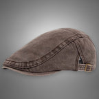 Natalie | Women's Vintage Cotton Beret, Breathable One-Size Hat | The Dress Cellar | Brown