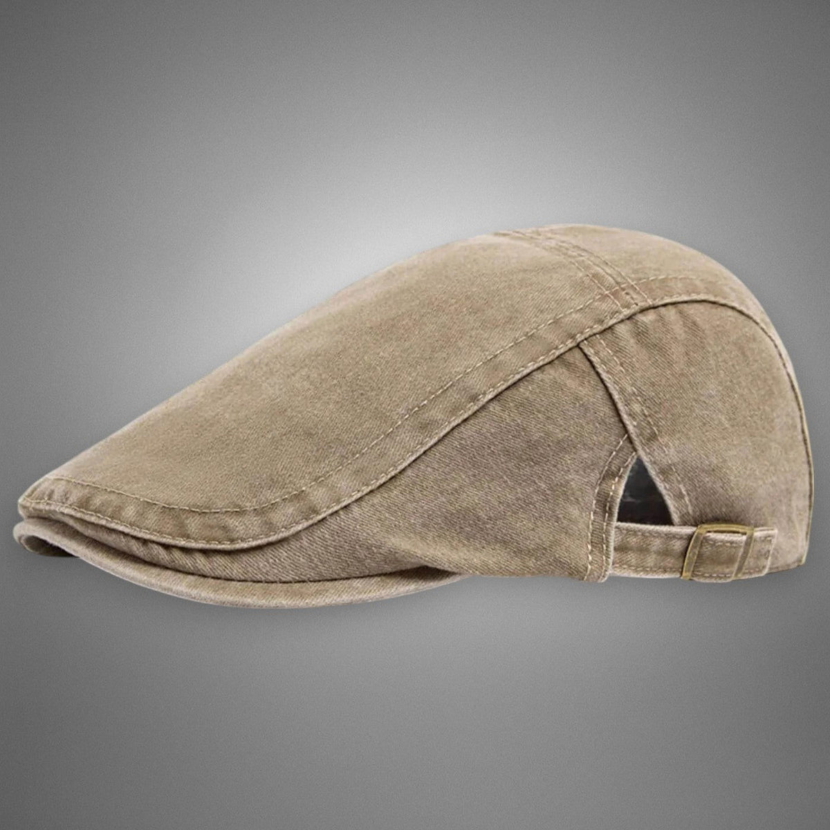 Natalie | Women's Vintage Cotton Beret, Breathable One-Size Hat | The Dress Cellar | Beige
