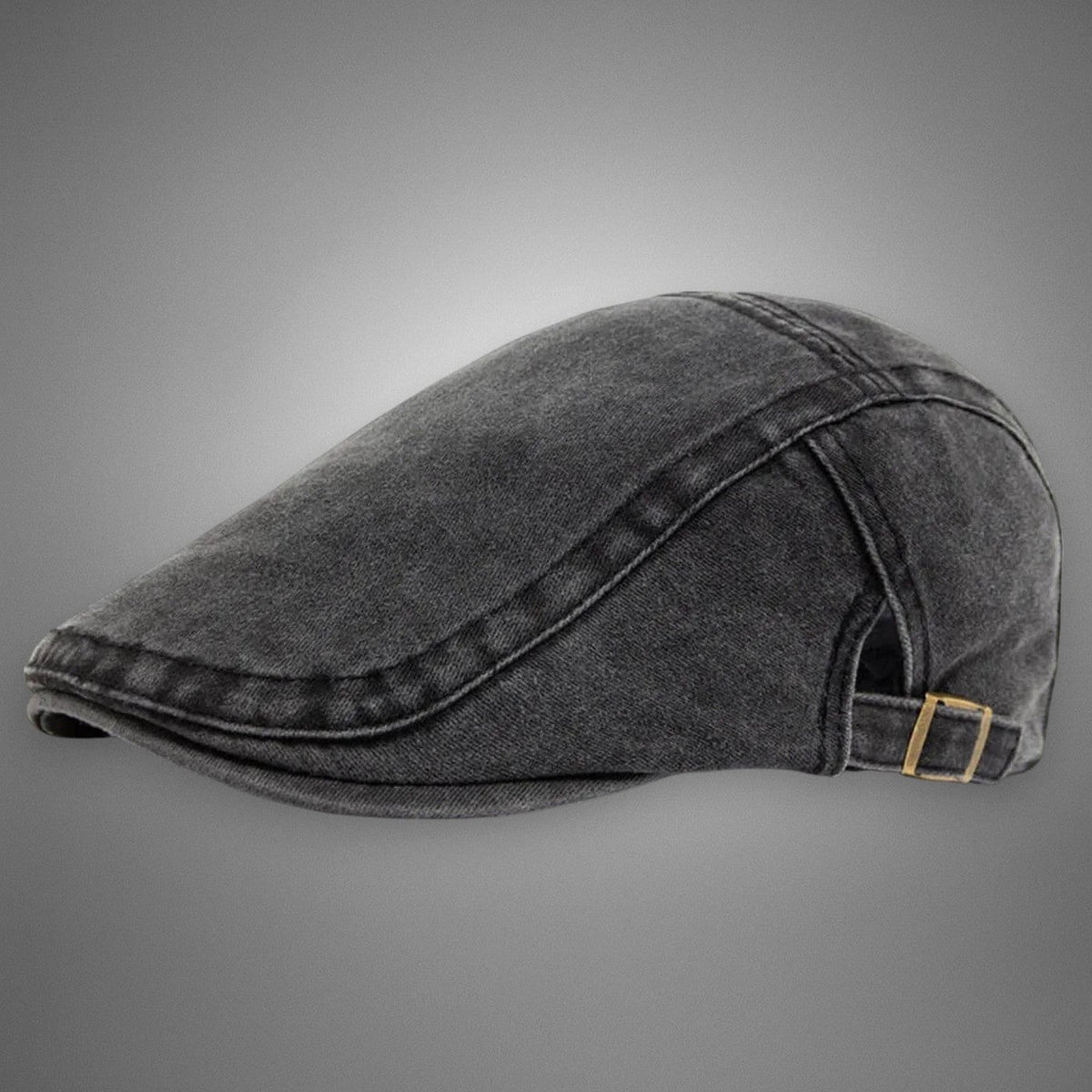Natalie | Women's Vintage Cotton Beret, Breathable One-Size Hat | The Dress Cellar | Black