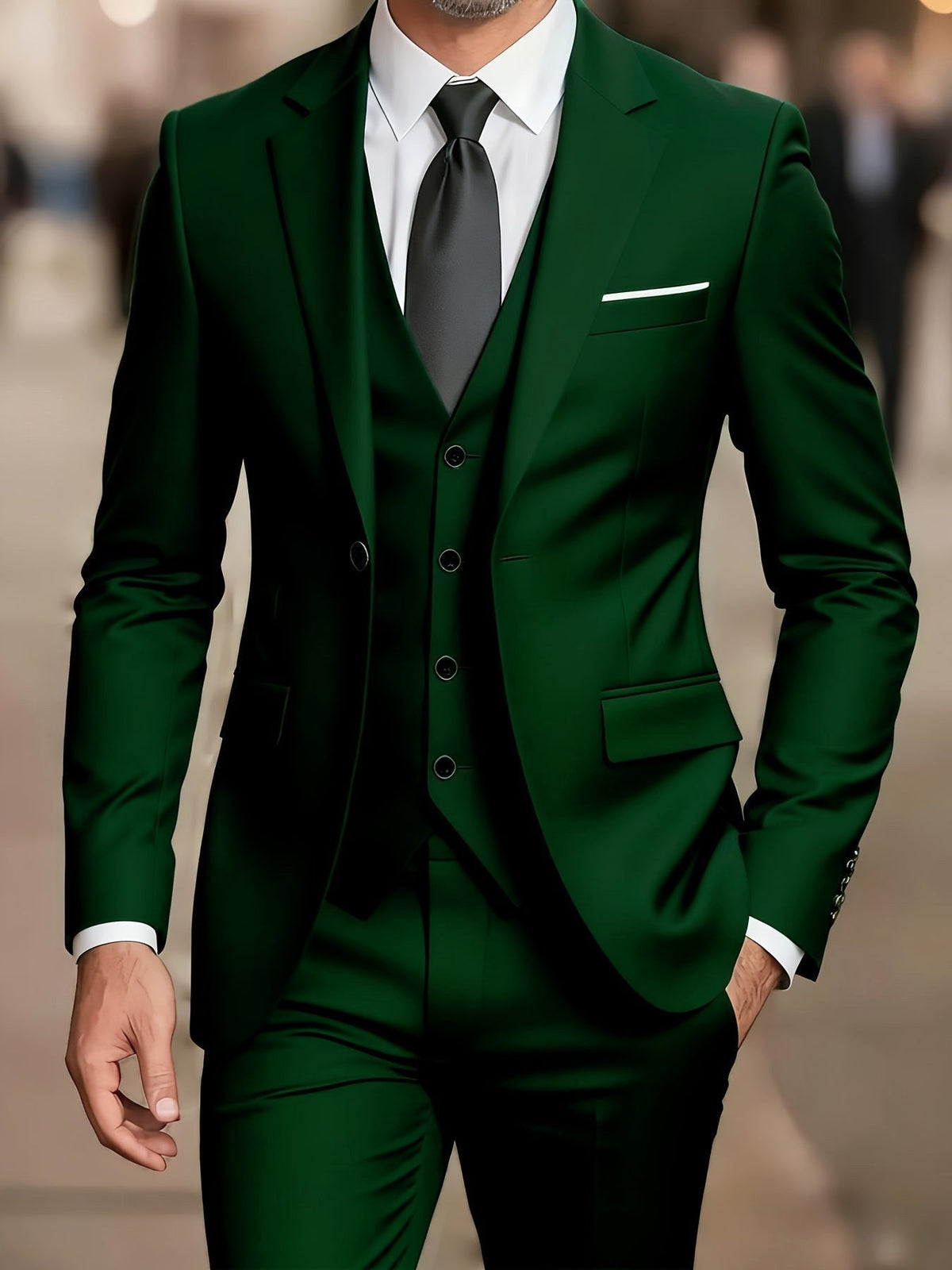 Douglas | Men's Fitted Three-Piece Suit, Tailored Blazer Suit | The Dress Cellar