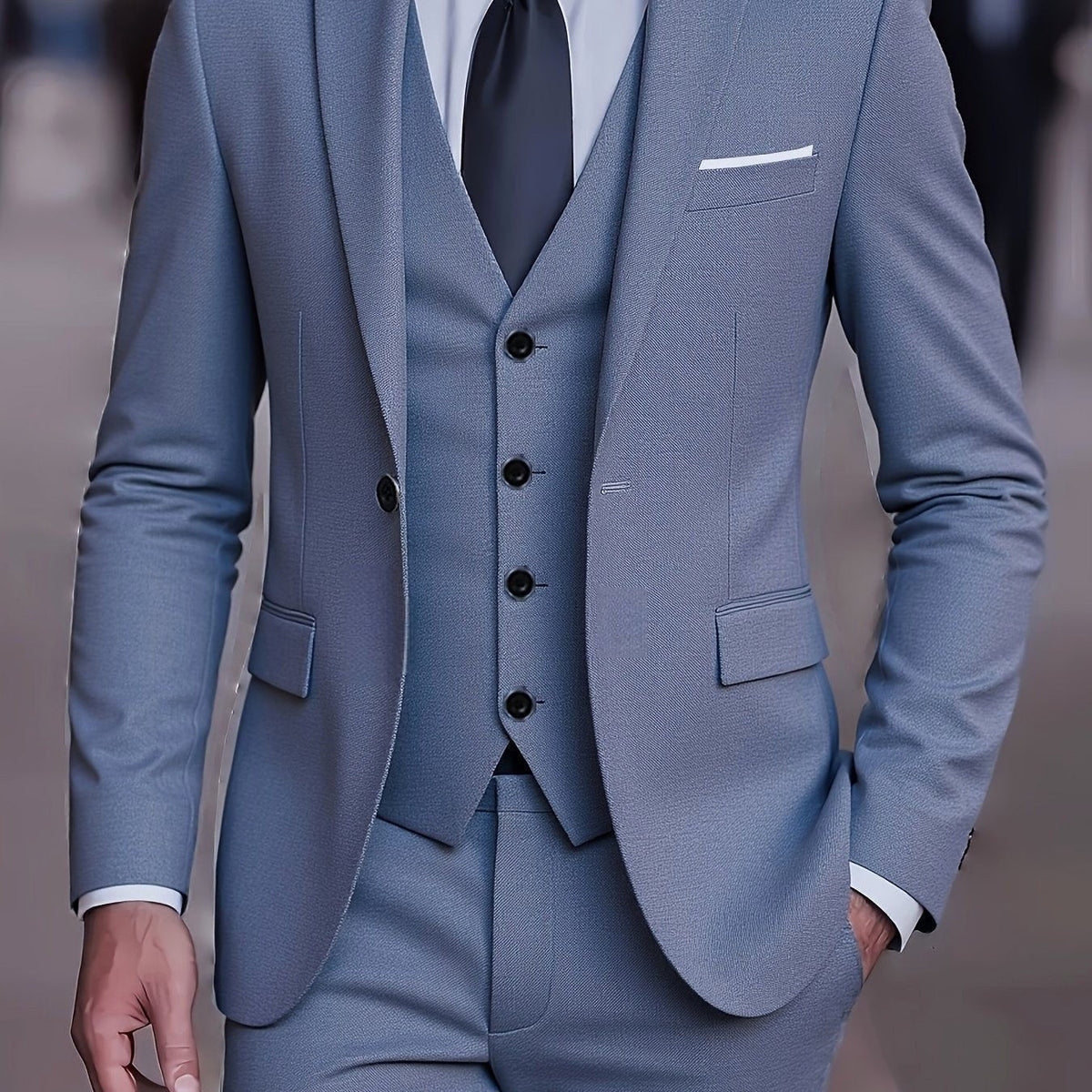 Douglas | Men's Fitted Three-Piece Suit, Tailored Blazer Suit | The Dress Cellar