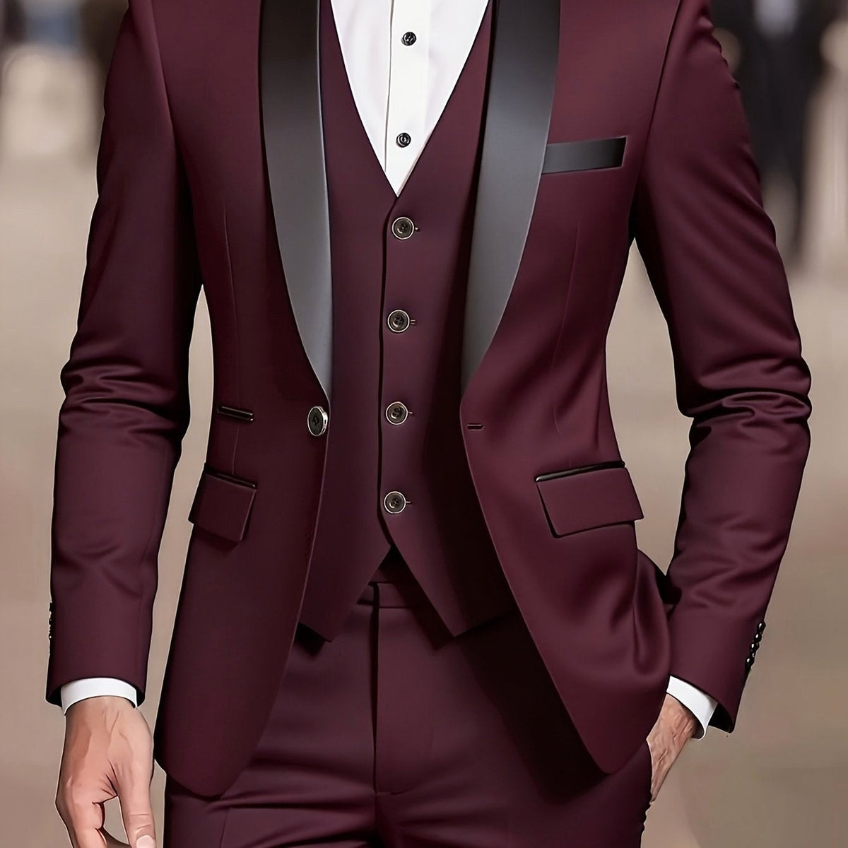 Douglas | Men's Fitted Three-Piece Suit, Tailored Blazer Suit | The Dress Cellar