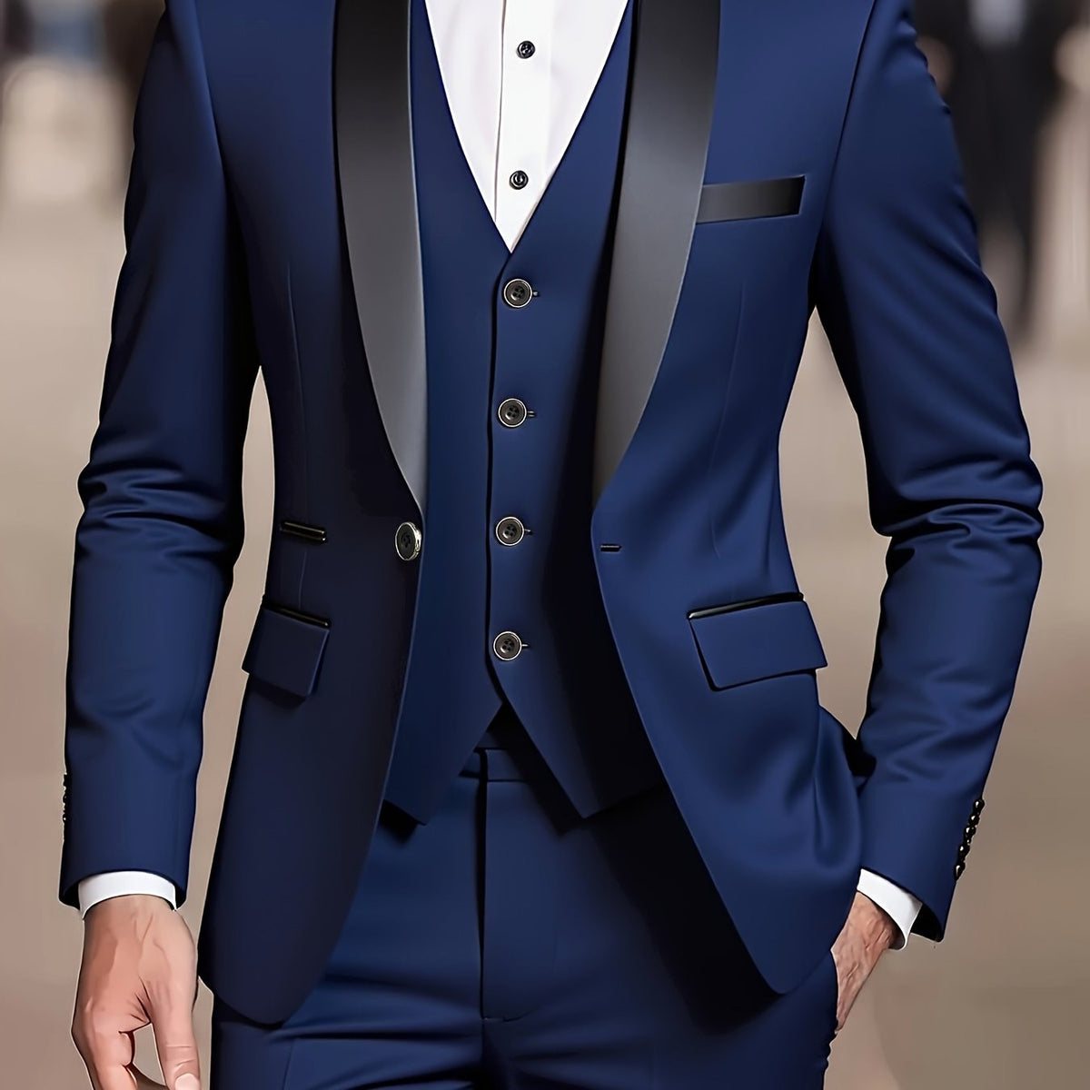 Douglas | Men's Fitted Three-Piece Suit, Tailored Blazer Suit | The Dress Cellar