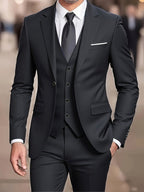 Douglas | Men's Fitted Three-Piece Suit, Tailored Blazer Suit | The Dress Cellar