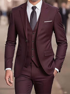 Douglas | Men's Fitted Three-Piece Suit, Tailored Blazer Suit | The Dress Cellar