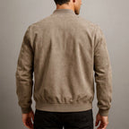 Nigel | Men's Suede-Textured Structured Jacket, Tailored Autumn Jacket | The Dress Cellar