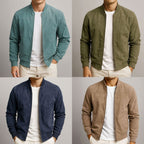 Nigel | Men's Suede-Textured Structured Jacket, Tailored Autumn Jacket | The Dress Cellar