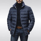 Noah | Men's Insulated Quilted Jacket, High-Collar Down Jacket | The Dress Cellar | Green