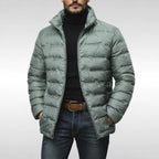 Noah | Men's Insulated Quilted Jacket, High-Collar Down Jacket | The Dress Cellar | Black