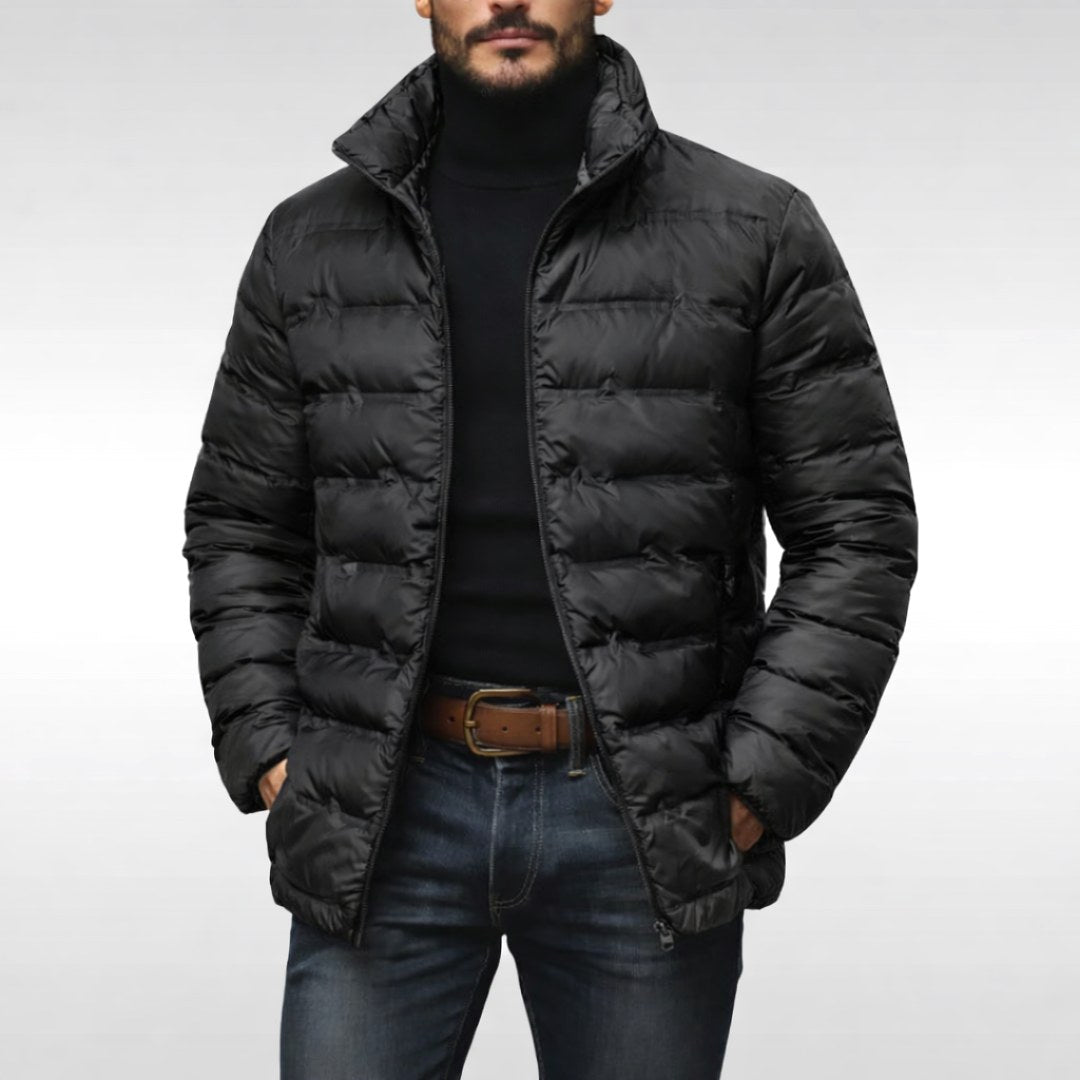 Noah | Men's Insulated Quilted Jacket, High-Collar Down Jacket | The Dress Cellar