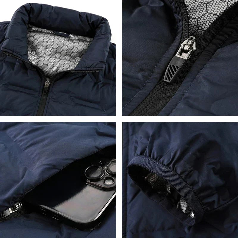 Noah | Men's Insulated Quilted Jacket, High-Collar Down Jacket | The Dress Cellar