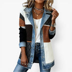 Noelle | Women's Hybrid Knit-Denim Jacket, Relaxed Button-Front Jacket | The Dress Cellar