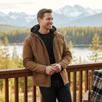 Nolan | Men's Fleece-Lined Hooded Jacket, Retro Autumn Jacket | The Dress Cellar