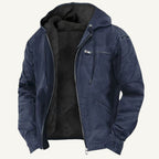 Nolan | Men's Fleece-Lined Hooded Jacket, Retro Autumn Jacket | The Dress Cellar