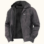 Nolan | Men's Fleece-Lined Hooded Jacket, Retro Autumn Jacket | The Dress Cellar