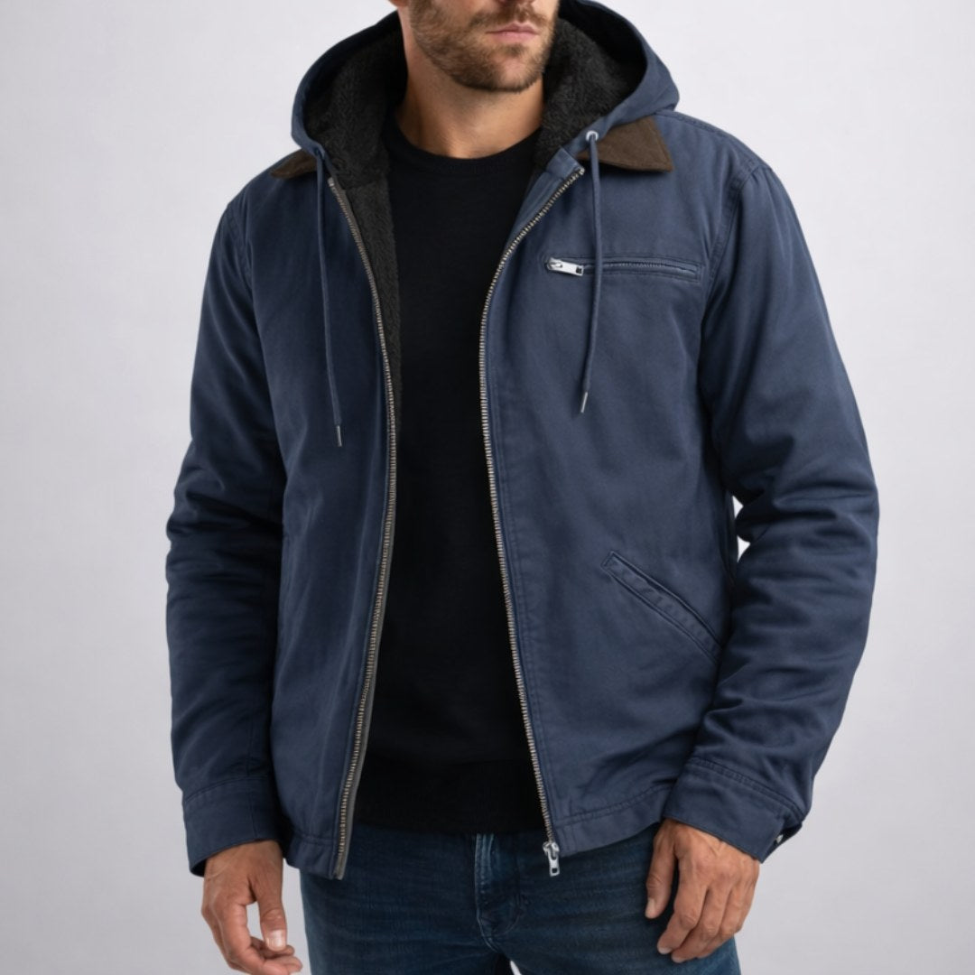 Nolan | Men's Hooded Lined Jacket, Comfortable Everyday Jacket | The Dress Cellar | Green