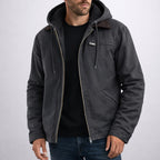 Nolan | Men's Hooded Lined Jacket, Comfortable Everyday Jacket | The Dress Cellar | Grey