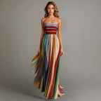 Nora | Women's Pleated Jewel Tone Maxi Dress - image 1