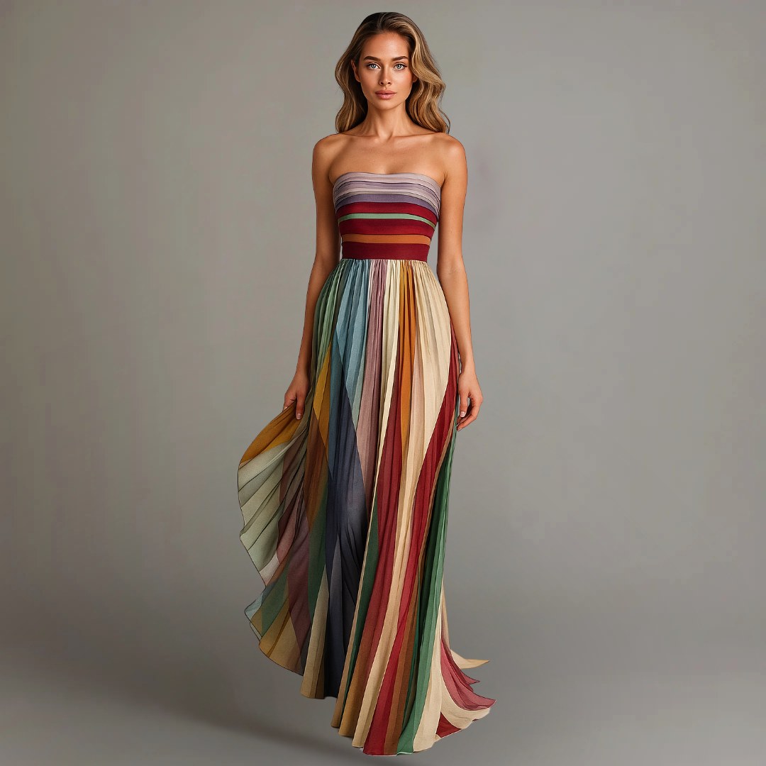 Nora | Women's Pleated Jewel Tone Maxi Dress - image 1