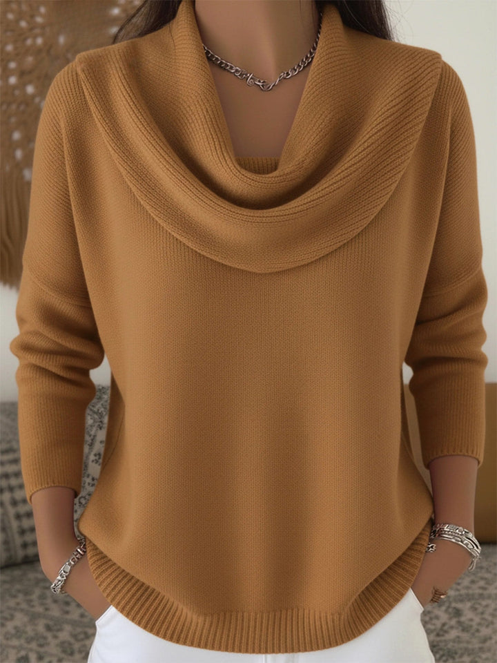 Odette | Women's Merino Wool Jumper, Cowl Neck Knit Jumper | The Dress Cellar
