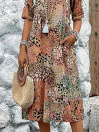 Olivia | Women's Floral Midi Dress with Tummy Coverage - image 7
