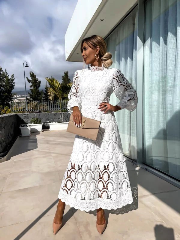 Olivia | Women's Lace Midi Dress - image 5