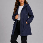 Melissa | Women's Lightweight Waterproof Rain Coat, Hooded Fall Coat | The Dress Cellar