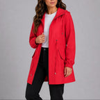 Melissa | Women's Lightweight Waterproof Rain Coat, Hooded Fall Coat | The Dress Cellar