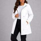 Melissa | Women's Lightweight Waterproof Rain Coat, Hooded Fall Coat | The Dress Cellar
