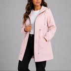 Melissa | Women's Lightweight Waterproof Rain Coat, Hooded Fall Coat | The Dress Cellar