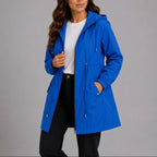 Melissa | Women's Lightweight Waterproof Rain Coat, Hooded Fall Coat | The Dress Cellar