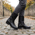 Oswin | Men's Mid-Calf Cowboy Boots, Harness Style Western Boots | The Dress Cellar