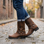 Oswin | Men's Mid-Calf Cowboy Boots, Harness Style Western Boots | The Dress Cellar